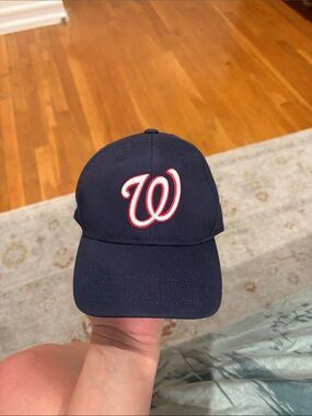 Washington Nationals Navy Baseball Cap with Red & White 'W' Logo